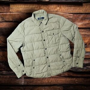 POLO RALPH LAUREN QUILTED COTTON BLEND DOWN FILLED JACKET- MEN'S SIZE LARGE